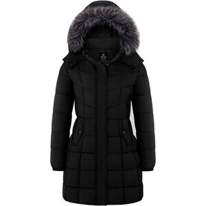 Women's Black Winter Jacket Puffer Coat Winter Coats For Women
